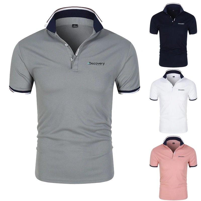 

Discovery Summer Outdoor Leisure Sports Men's Polo Shirt High quality sweat-wicking breathable top and T-shirt