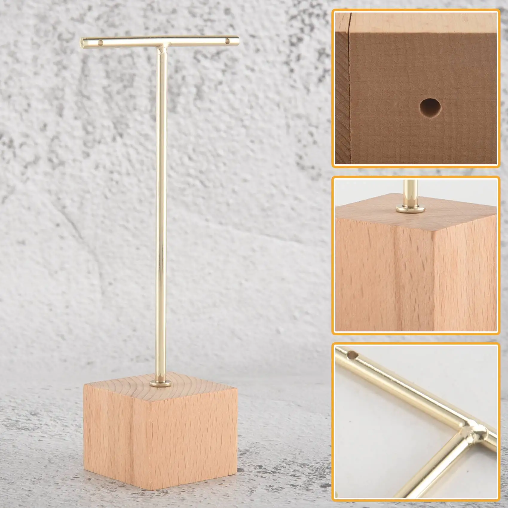 Модная витрина для ювелирных изделий T-Bar из 3 предметов подставка держатель