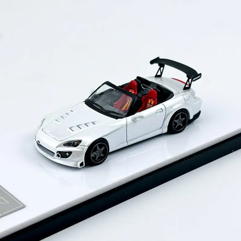 MT Micro Turbo 1:64 Honda S2000 Ложка Металлическая белая открытая крышка Модель автомобиля из