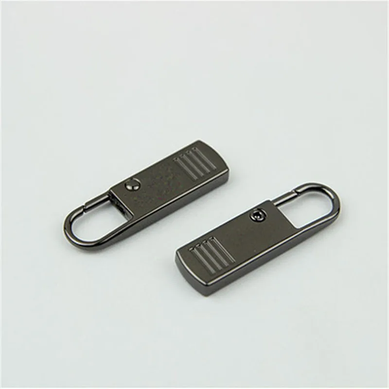 30Pcs 11X38mm 5/8/10# Zipper Puller Spring Snap Buckle Removable Zip Slider Head for Metal Nylon Resin Zips Pendant Repair Tools