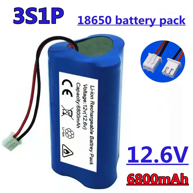 

New.12V.3A.18650 Paquete de batería de litio de.3S1P.6800mAh construido en BMS.Bluetooth altavoz linterna.GPS.fascia arma.