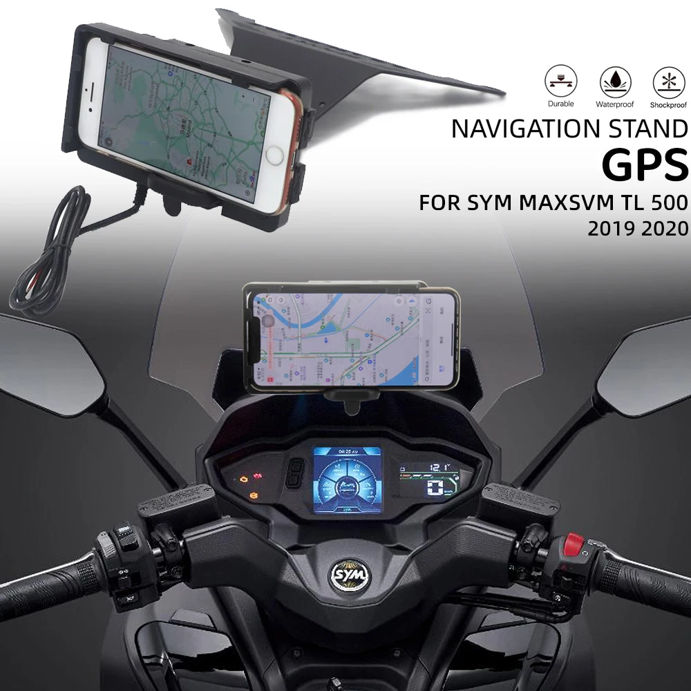 

2019 2020 For SYM MAXSYM TL 500 TL500 tl500 Motorcycle Accessories GPS Smart Phone Navigation GPS Plate Bracket Adapt Holder Kit