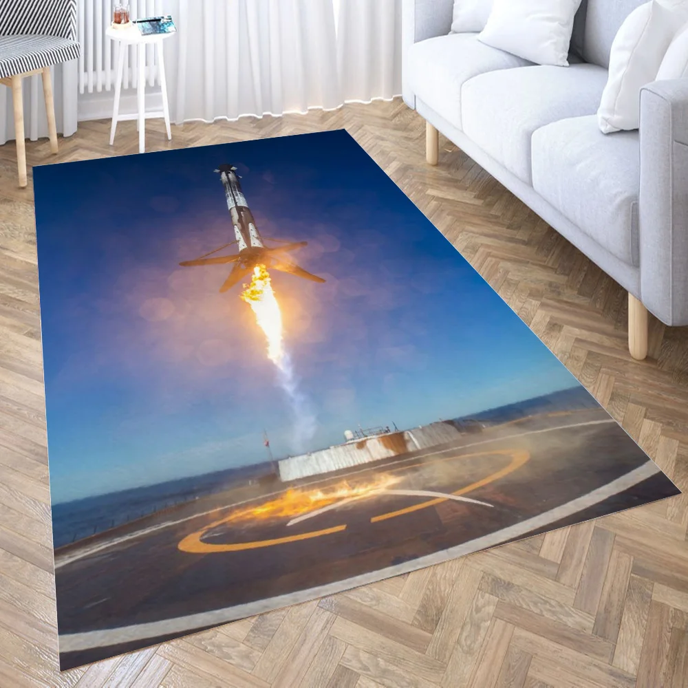 

SpaceX Falcon 9 In The Sky Carpet for Living Room Rug Children Bed Room Floor Carpets Window Bedside Home Decor Rugs Mat