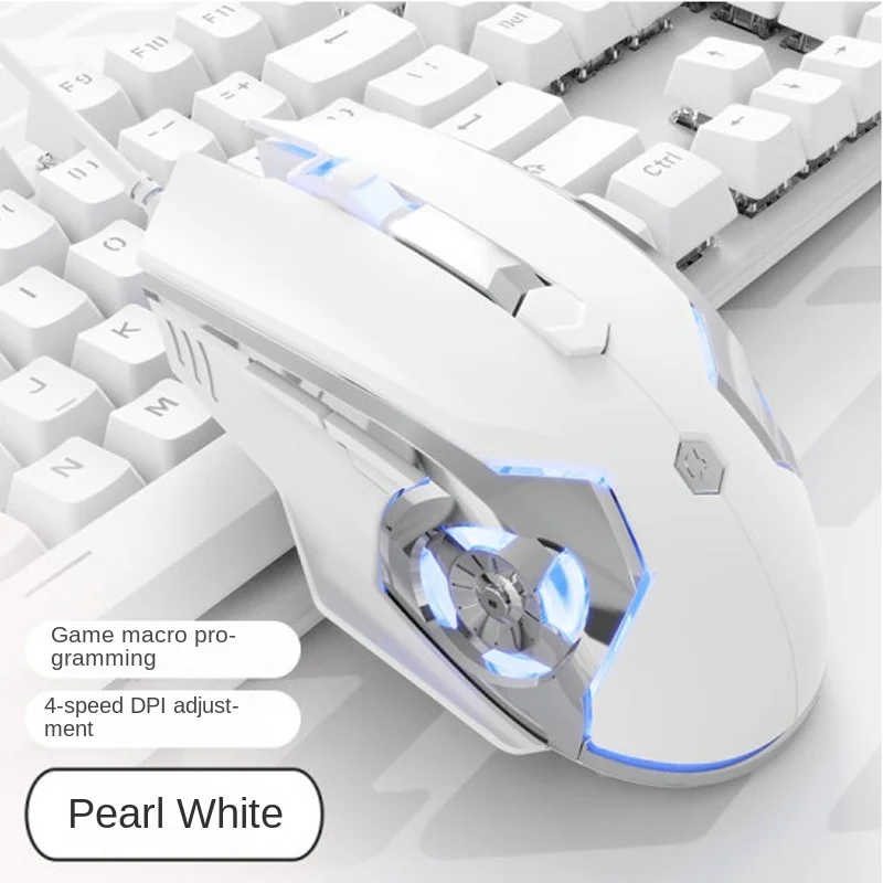 

Wired Gaming Mouse 3200DPI 6 Buttons Customized Macro Programming Home Office Mouse for Computer PC Laptop Gamer