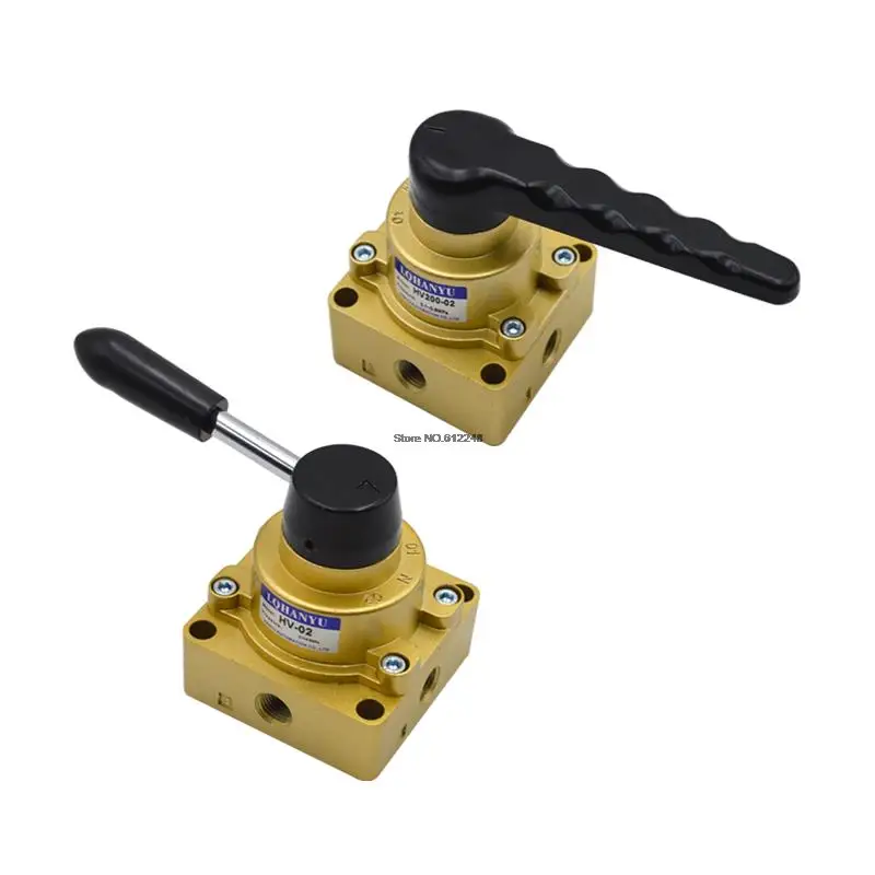 HV HV-02 HV-03 HV-04 4-портовый 3-позиционный 1/4 дюйма 3/8 1/2 BSPT пневматический клапан с