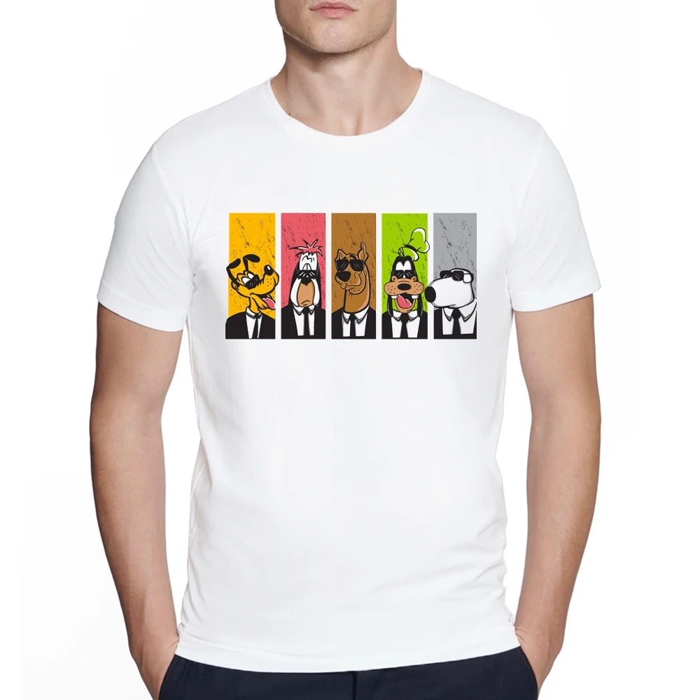 

New Men's t-shirt Street Guys Tops Tees cartoon Villain Dogs Awesome Printed Tshirt Harajuku Streetwear Tees Tops