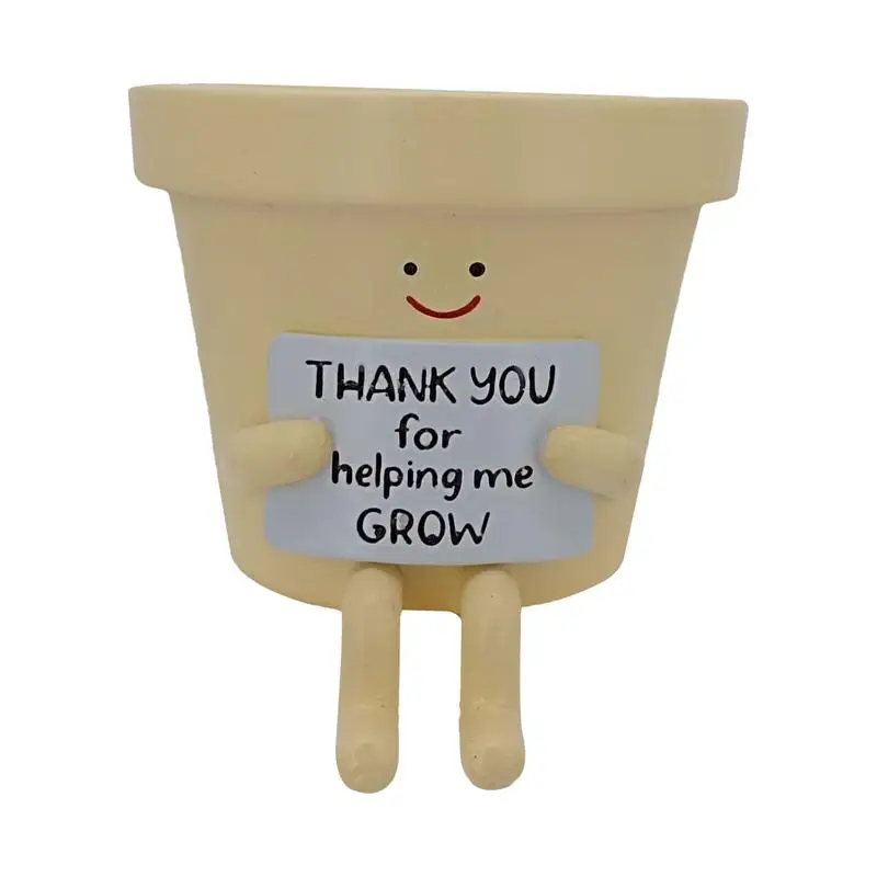 Цветочный горшок с признательностью спасибо за помощь мне вырастить для