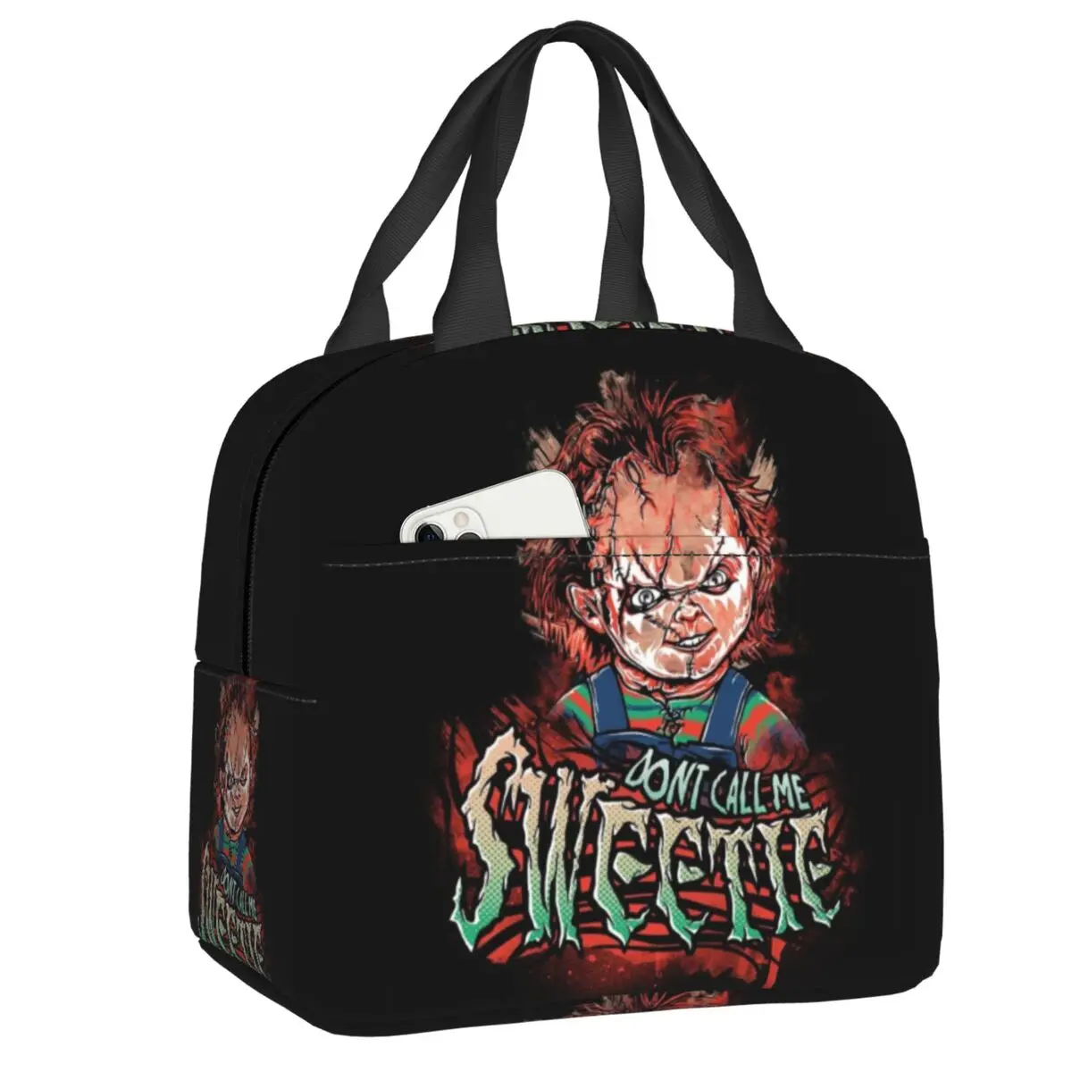 

Game Of Chucky Insulated Lunch Bags for Camping Travel Child's Play Movie Leakproof Thermal Cooler Bento Box Women Children