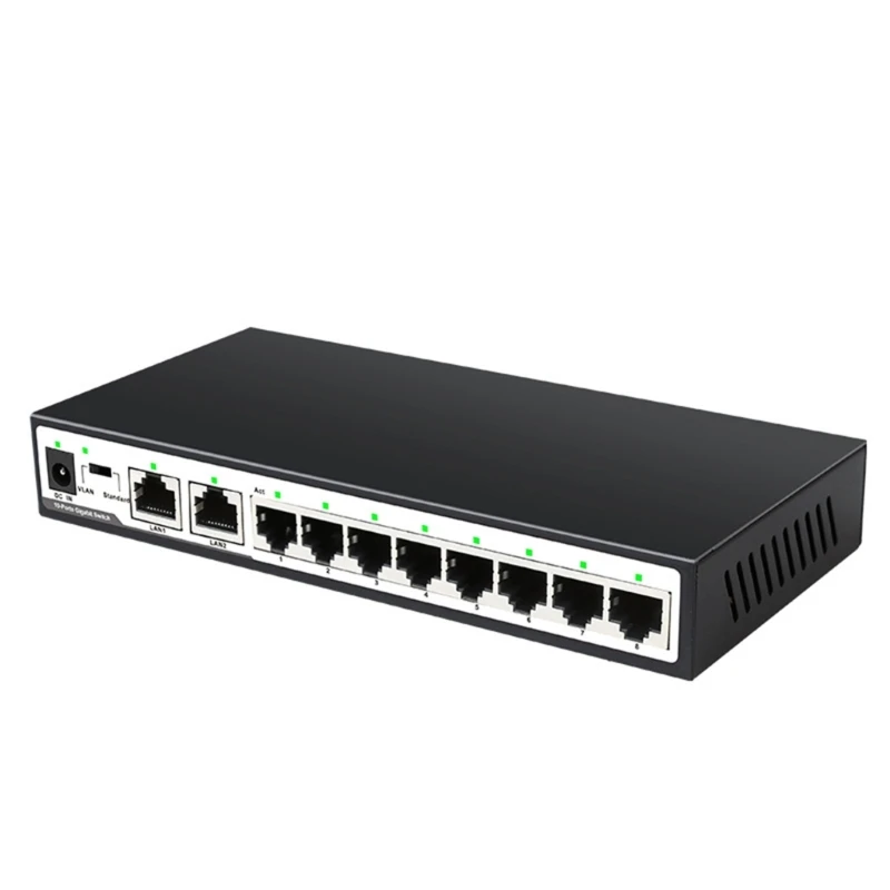 

10-port 1000Mb Gigabit- Switch Non-managed With Vlan Isolation Function