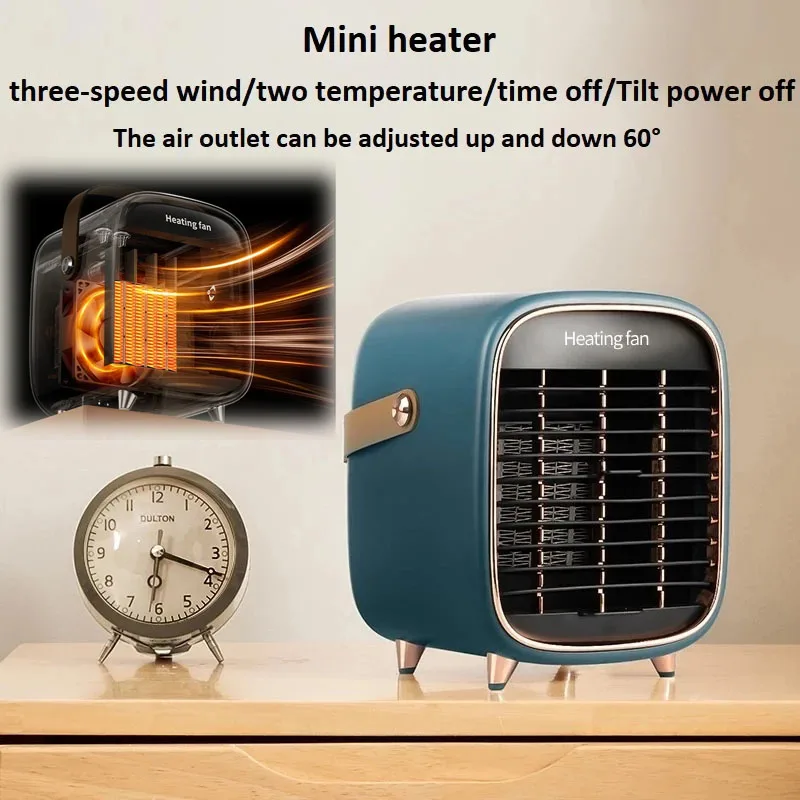 

Портативный электрический обогреватель, зимний бесшумный термостат для дома и офиса с дистанционным подогревом