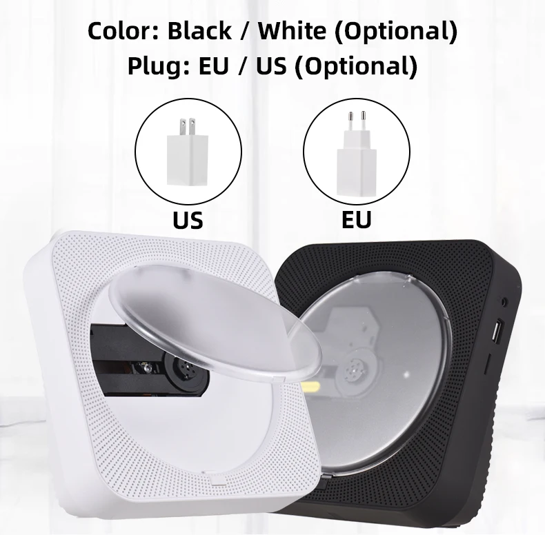 Portable Music Player Fm Radio Desktop Cd Runner With Dustproof Cover Led Repeat Timer Remote Control