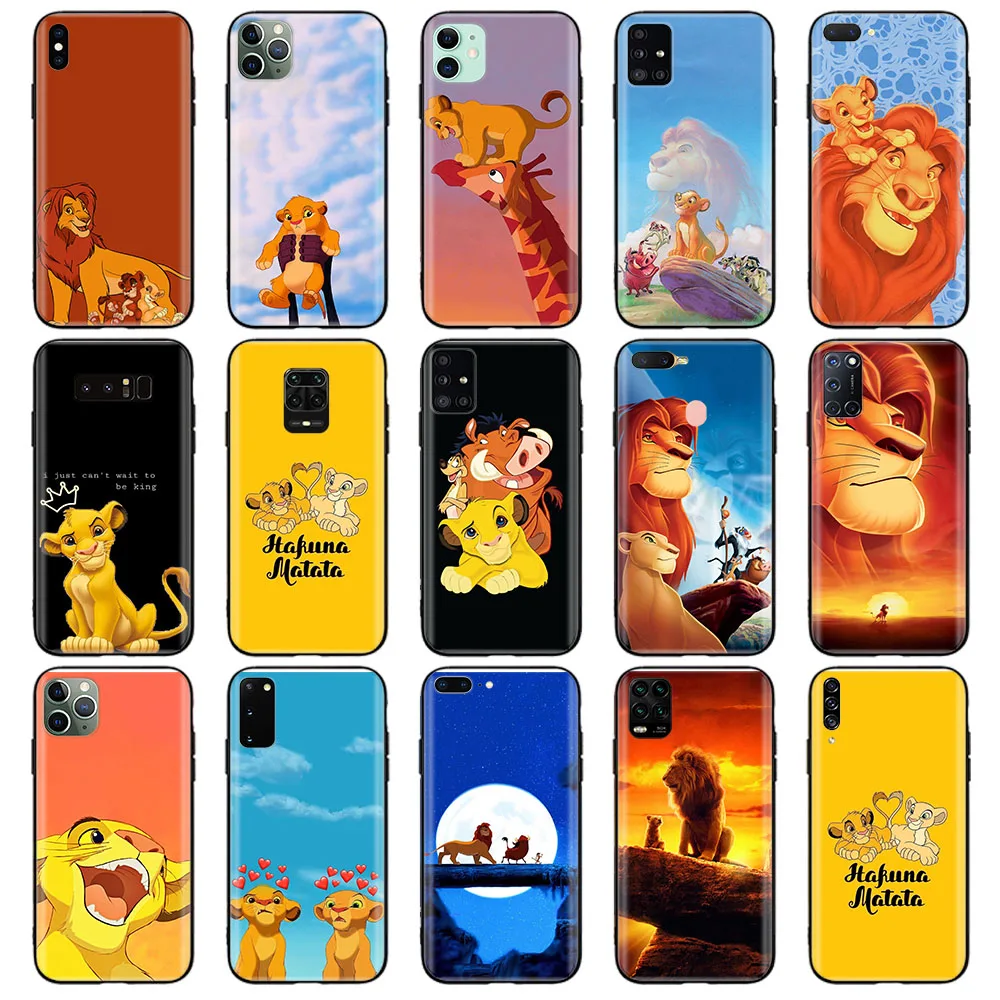 

Black Case for Xiaomi POCO C3 C40 Redmi 10C 10A Note Mi 10 10t 10S Pro 5g Cover Z-62 The Lion King