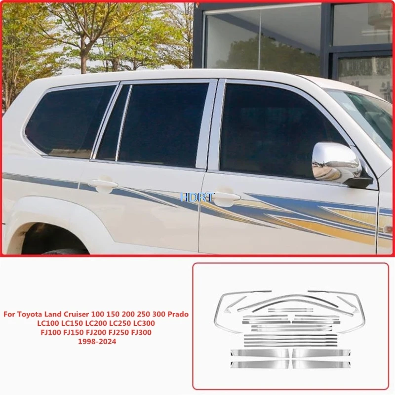 Фото Накладка на стойку окна боковой двери автомобиля для Toyota Land Cruiser 100 150 200 250 300 Prado FJ100 FJ120 FJ150 FJ200 FJ250 FJ300 1998-2024 №1