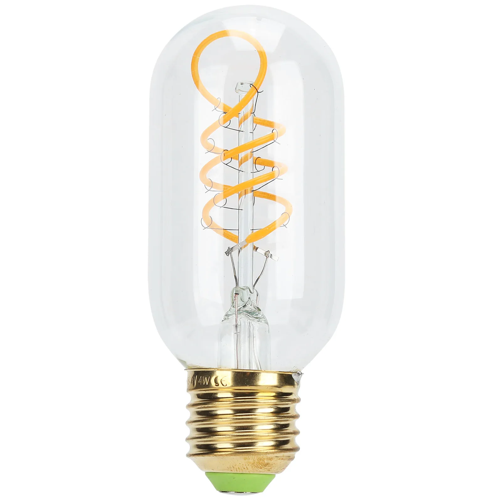 

Light Bulb Vintage Double Spiral E27 4W LED Flexible Filament Warm Light LED Bulb 220VTransparent