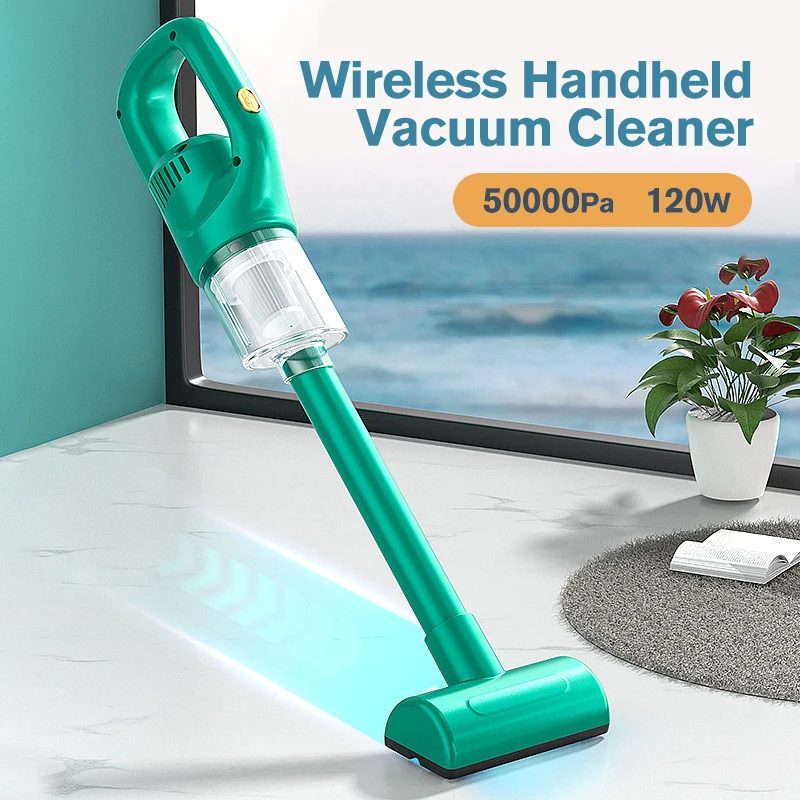 

Household Cordless Handheld Vacuum Cleaner 120W 50000Pa Powerful Wireless Car Vacuum Cleaner Home Office Desktop Cleaner