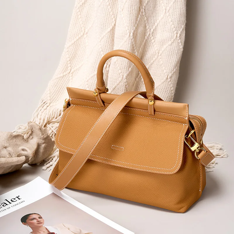 Сумка на плечо YOJESSY женская из натуральной кожи саквояж кросс-боди воловьей