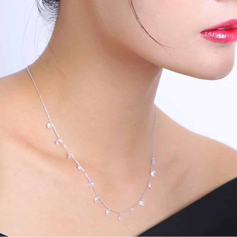 Ожерелье ENSHIR с подвеской из циркония для женщин элегантное французское