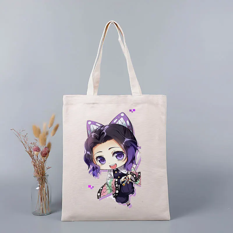 

Japanese Style 2022 Girls Handbag Genshin Impact Anime Print Women Elegant Canvas Bags Manga Handbags Shoulder Casual Shopping