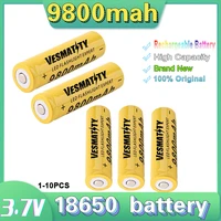 100 original new 18650 high capacity 9800mah high quality 3 7v li ion rechargeable battery for flashlight torch headlamp batter