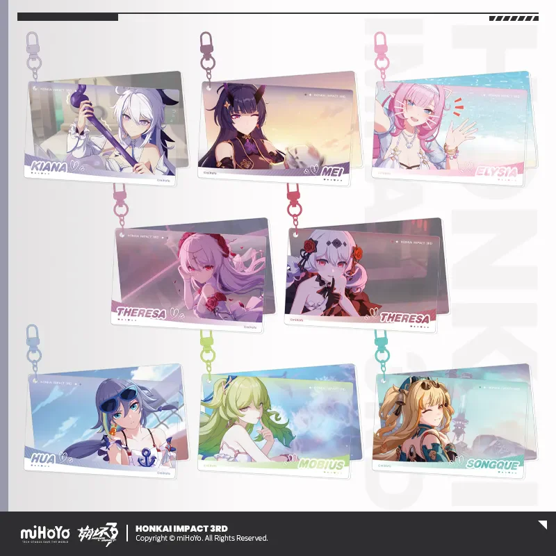Фото [Подлинный] Honkai Impact 3-й официальный товар miHoYo, оригинальная тематическая серия CG, акриловый кулон, брелок Elysia Mobius Kiana, косплей №1
