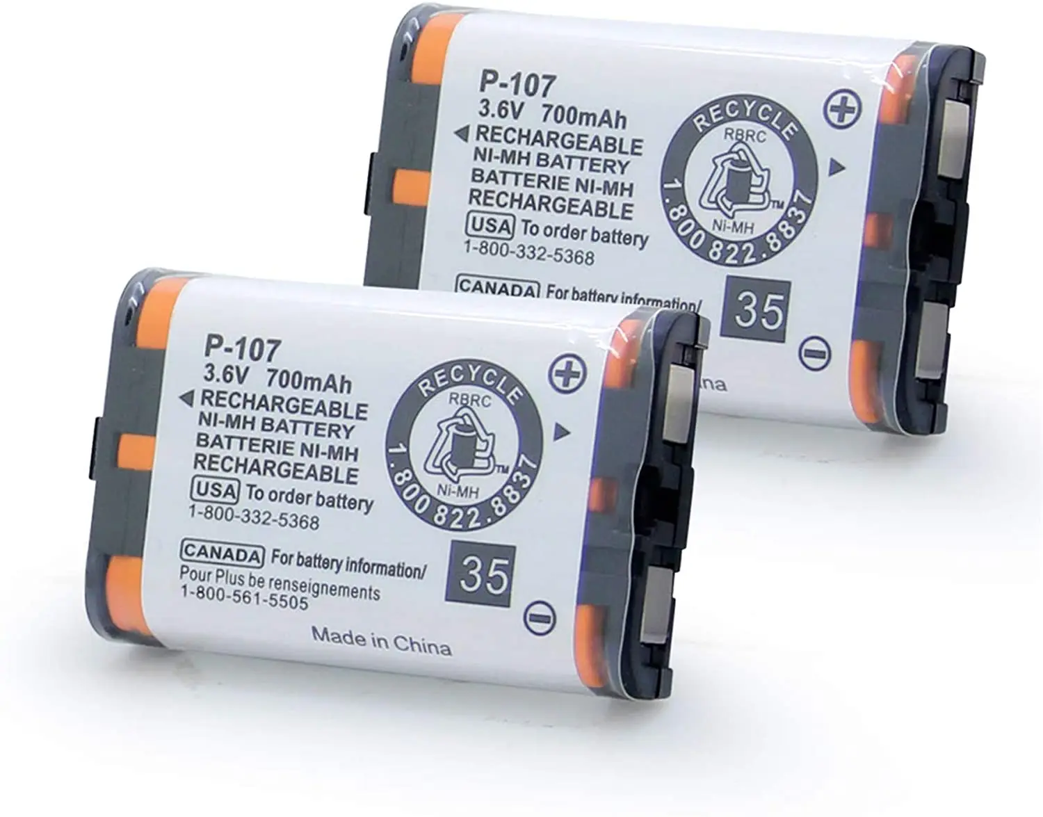 culhye hhrp107 rechargeable ni mh battery for hhr p107 hhr p107a hhrp107a cordless phone 3 6v 700mah free global shipping