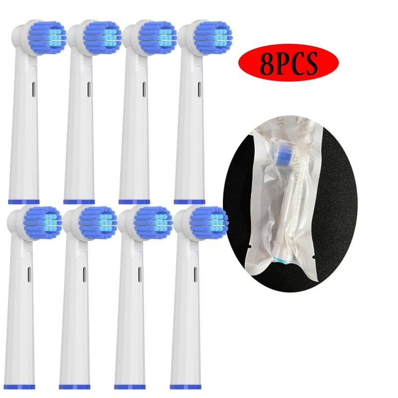 

8Pcs Oral-B Soft Vacuum Replacement Brush Heads For Fit Advance Power/Pro Health/Triumph/3D Excel/Sensitive Floss Replace Heads