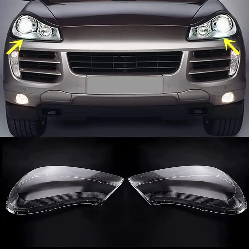 

1 пара прозрачных крышек для фар Porsche Cayenne 2007 2008 2009 2010