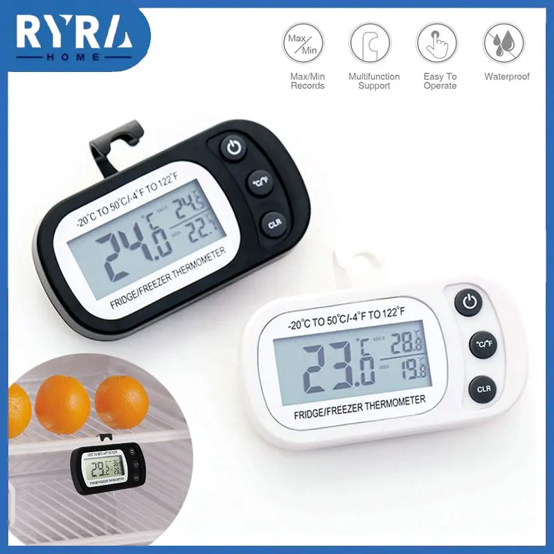 

New Fridge Thermometer Anti-humidity Refrigerator Freezer Electric Digital Thermometer Temperature Monitor LCD Display With Hook