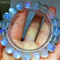 10 6mm natural blue light moonstone clear round beads bracelet women men jewelry moonstone beads aaaaa