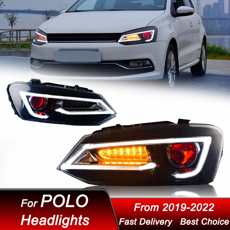 Автомобильные фары для VW POLO 2019-2023 новый стиль Стандартная автомобильная фара в