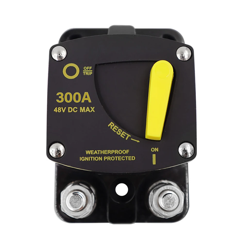 

НОВЫЙ 50A 60A 80A 100A 150A 200A 250A 300A AMP Автоматический выключатель Сброс предохранителя 12-48V DC Автомобильный аудиоусилитель Выключатель Водонепроницаемый 2022