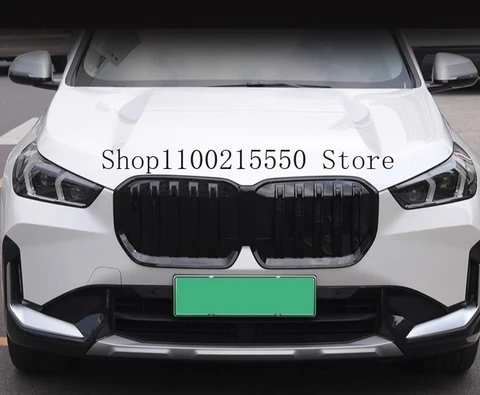 Решетка переднего бампера автомобиля для BMW iX1 U12 2023-2024, маска, сетка, решетка радиатора, комплект кузова без съемной наклеивания, автомобильные аксессуары