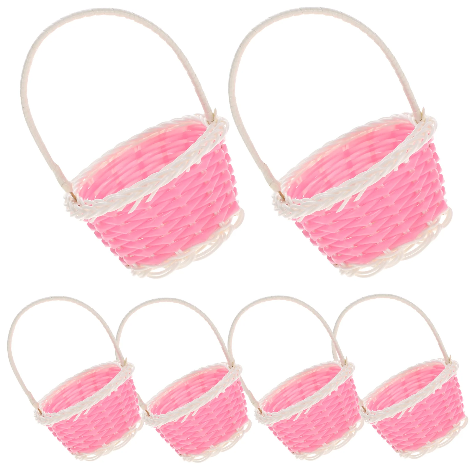 

Basket Baskets Flower Woven Storage Easter Mini Wicker Kids Garden Decorative Arrangement Handles Egg Wedding Picnic Bucket