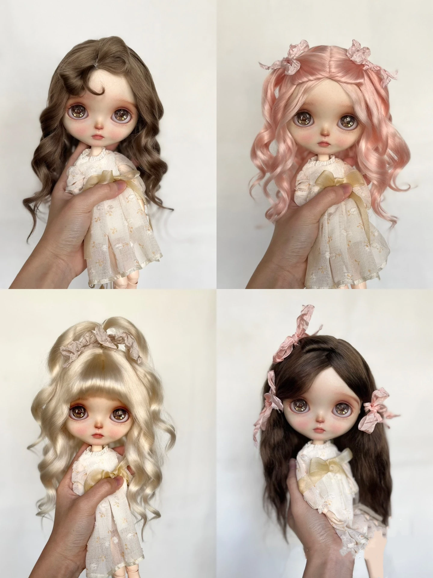 

Doll Wigs for Blythe Qbaby Mohairsculpt Microvolumes curls 9-10 inch head circumstance Free Shipping