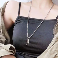 anime figure necklace one piece luffy pendant korean hip hop bodysuit titanium steel chain