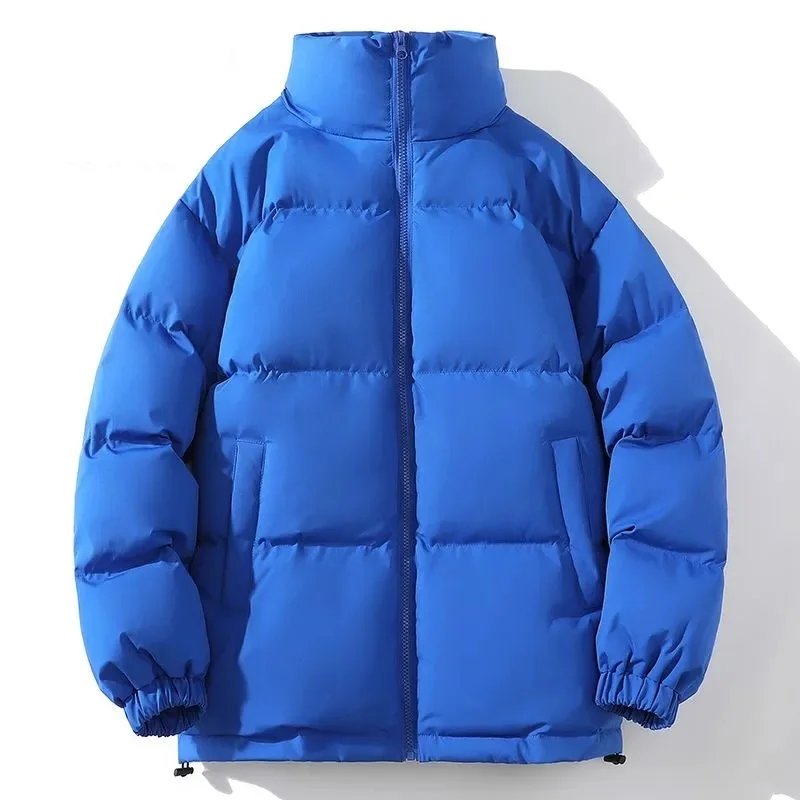 

Solid Women's Winter Coat 2023 Fashion Loose Stand collar Couple Cotton Jacket Warm Thicken Parka Outwear Casual Female Coats