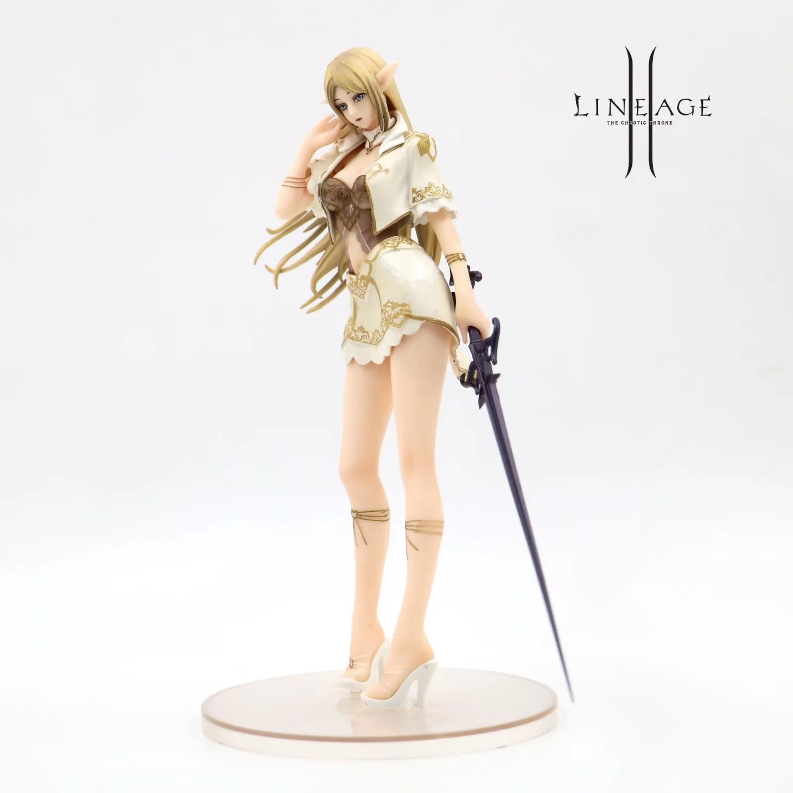 

Lineage Figure White Elf Female Mage with Staff Anime Figure Kawaii Kids Toys Collection Doll Toys Original Anime Action Figures