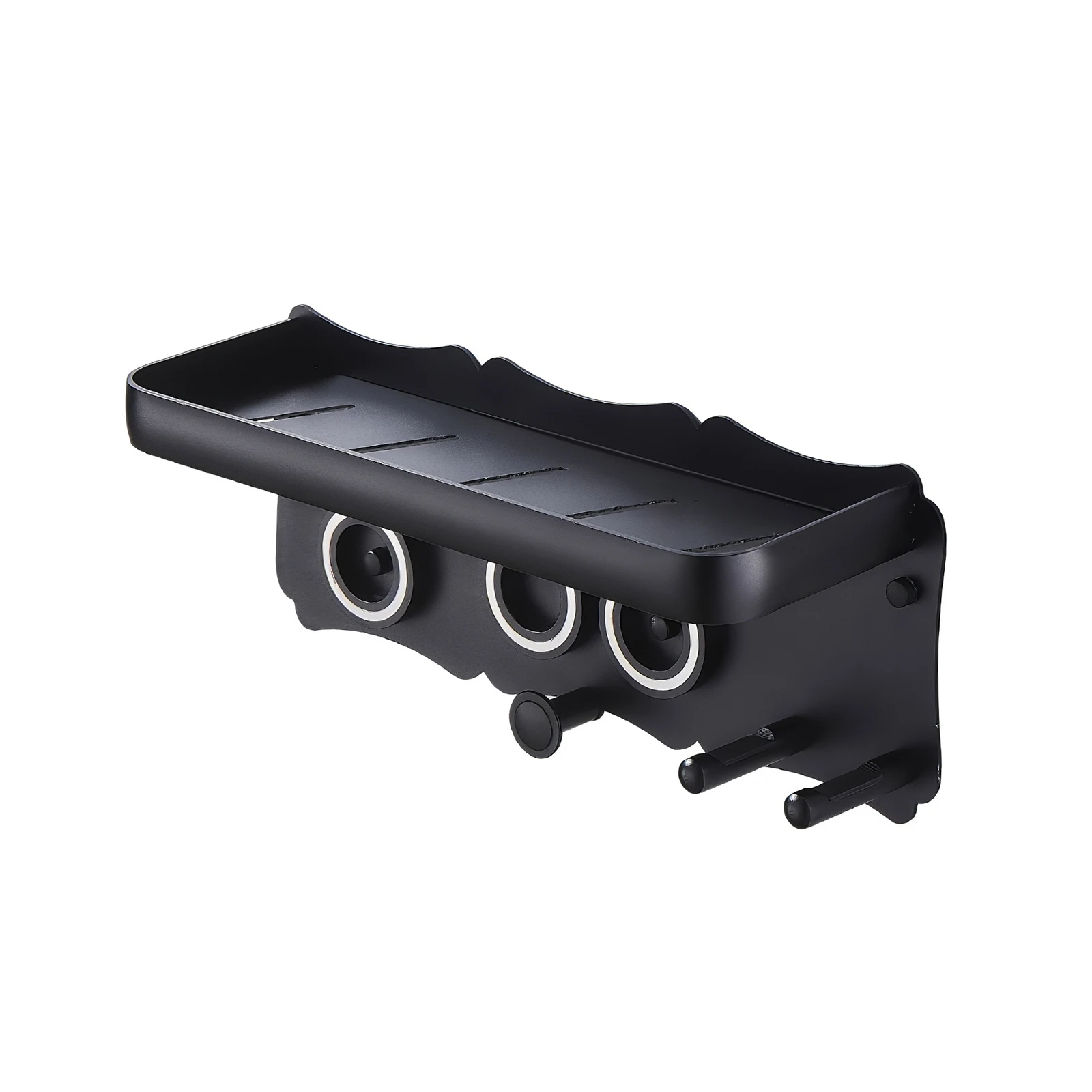 

Hair Dryer Storage Shelf Waterproof Space Aluminum Hair Blower Holder Bathroom Hairdryer Storage Rack with Glue Sticker