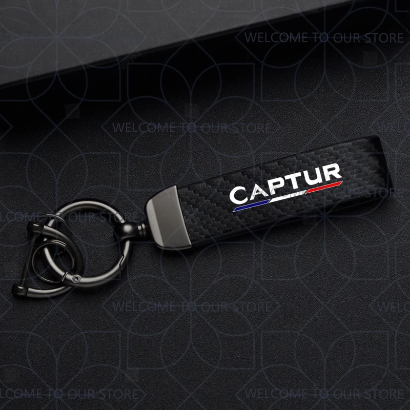 

Автомобильный брелок для INITIALE PARIS Captur Clio, металлический брелок с французским цветным логотипом, кожаные украшения из углеродного волокна, аксессуары