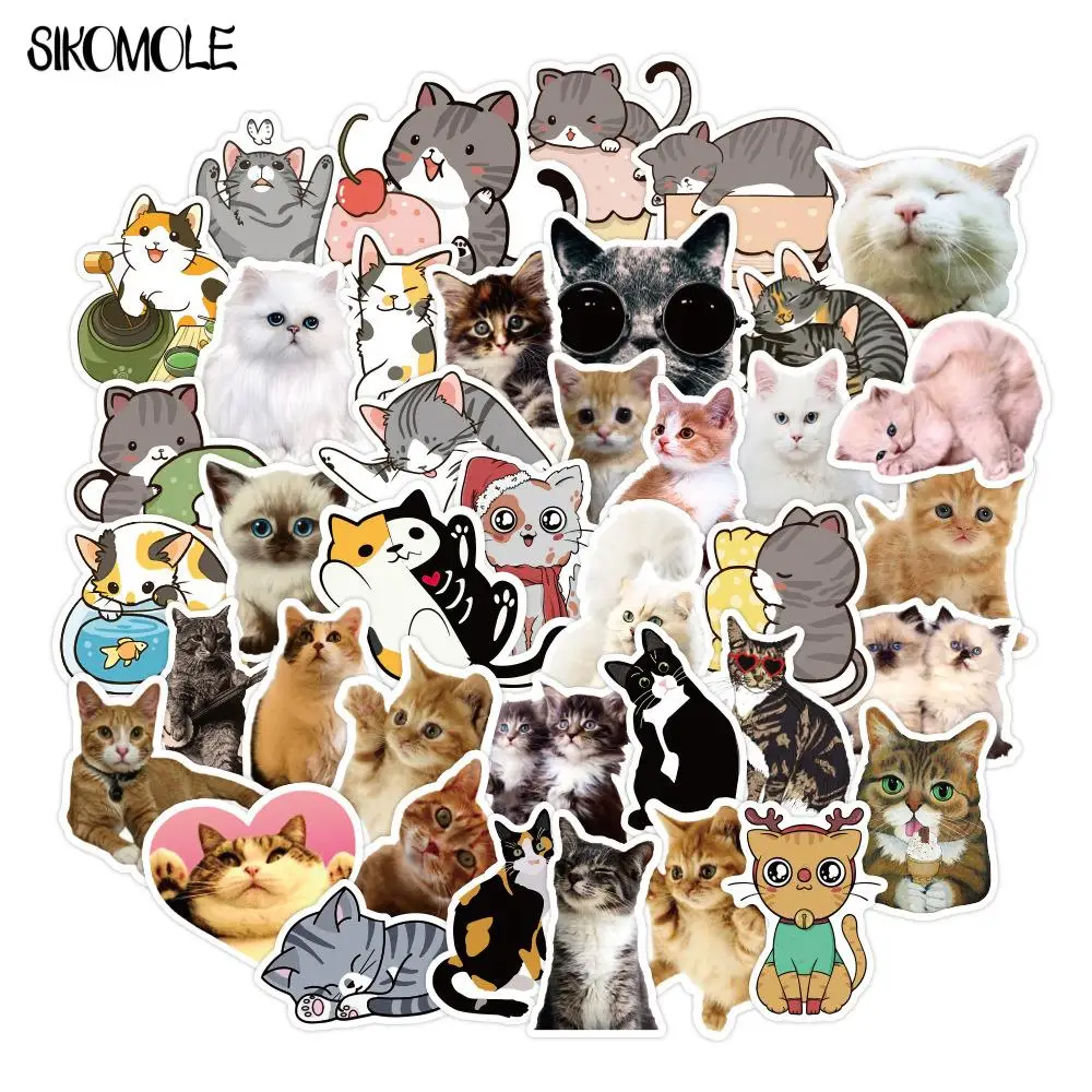 

10/30/50PCS Cute Cats Animal Graffiti Sticker Mixed Style Toys Suitcase Laptop Bike Luggage Car Scooter Skateboard Sticker F5