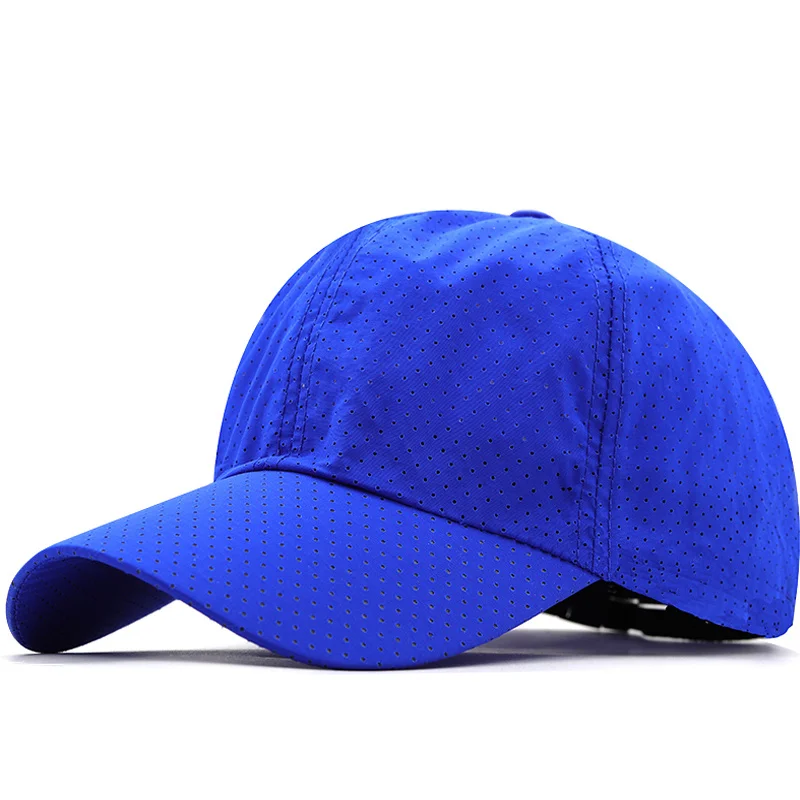 

Summer Women New Men Baseball Cap Quick Drying Hats Unisex Breathable Sport Pure Color Snapback Hat bone baseball hat