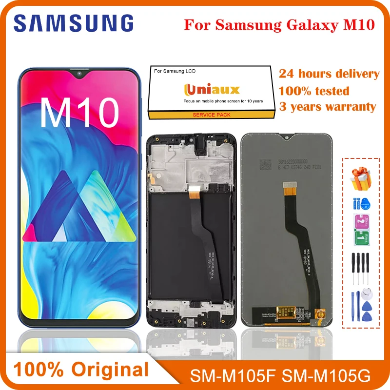 6,22 'Оригинальный ЖК-дисплей для SAMSUNG Galaxy M10 2019 дисплей для телефона M105F M105G/DS сенсорный экран дигитайзер в сборе + пакет услуг