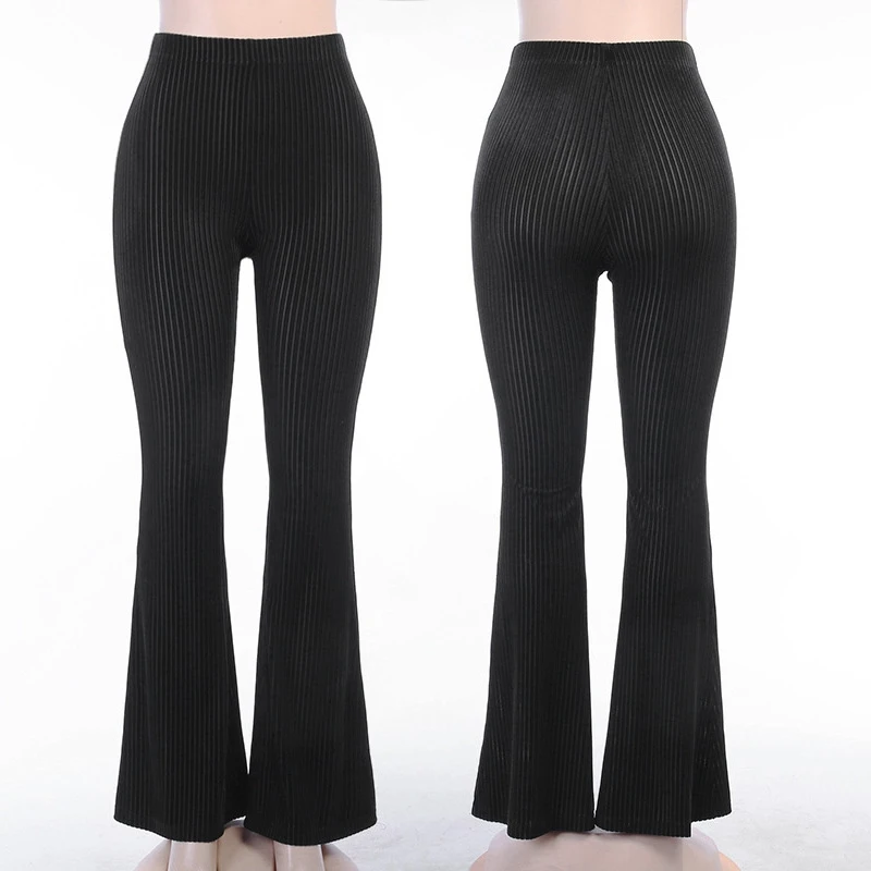 

ASDS-Vintage Streetwear Women Pants Flare Harajuku E-Girl Aesthetic Grunge Female Trousers