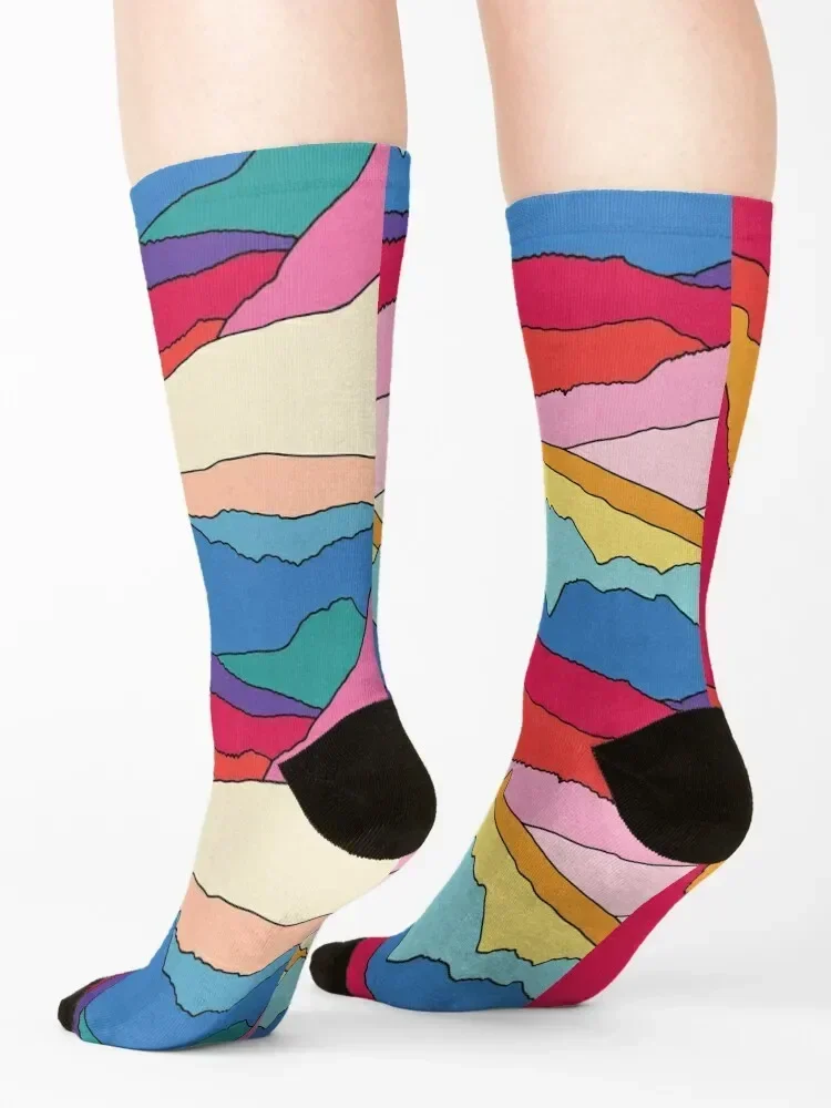 Носки Радужные горы от Elebea детские спортивные рождественские подарки МОДНЫЕ