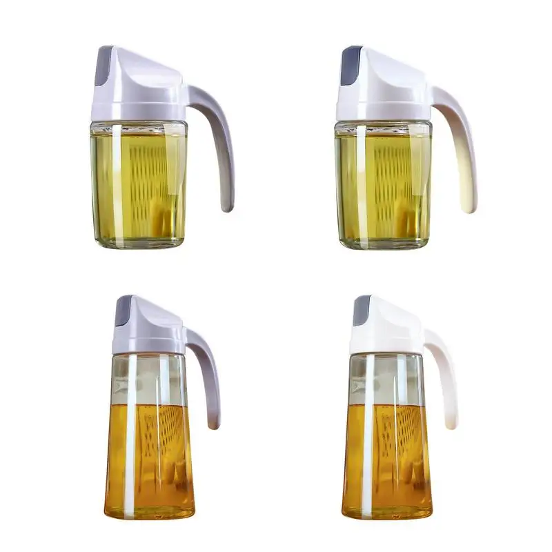 

Leak-proof Olive Oil Bottle Automatic Opening Glass Oil Container Gravity Soy Sauce Vinegar Seasoning Jar Kitchen Cooking Tool