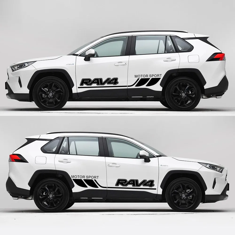 

Sports Racing Stripes Car Sticker For Toyota RAV4 Modified Cross-Country Door Waist Line DIY Vinyl Modelling Decoration
