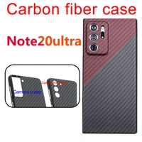 for samsung galaxy note10 plus note20ultra real carbon fiber case aramid fiber anti fall note10 note20 lens protection cover