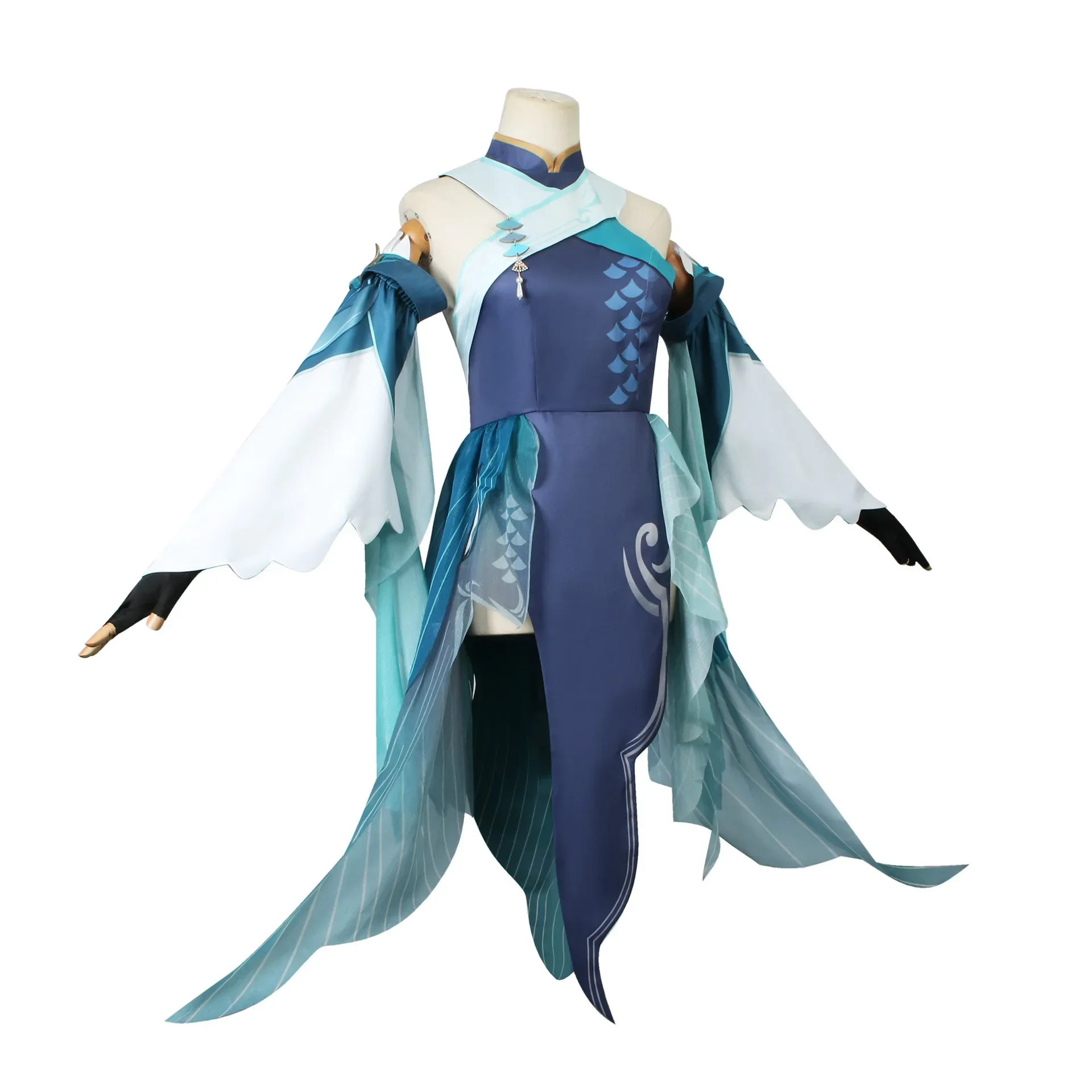 Игра Genshin Impact новый костюм Мадам Пинг для косплея парик женское элегантное платье