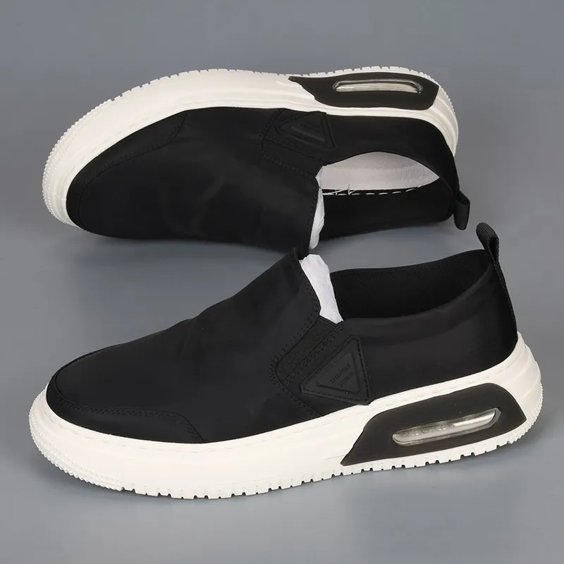 

Tide shoes increasing thick soled round head solid color casual shoes comfortable trend canvas breathable all-match men's shoes