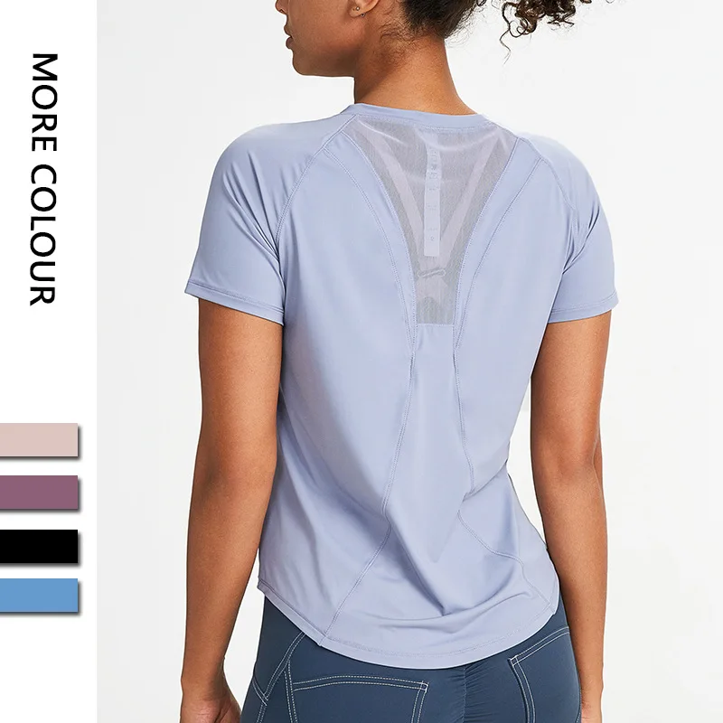 

Yoga Tops Workout Tops Loose Fit Women Nylon Spandex